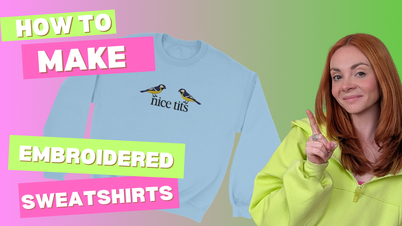 How to Make Embroidered Sweatshirts with Gelato (Beginner Friendly)