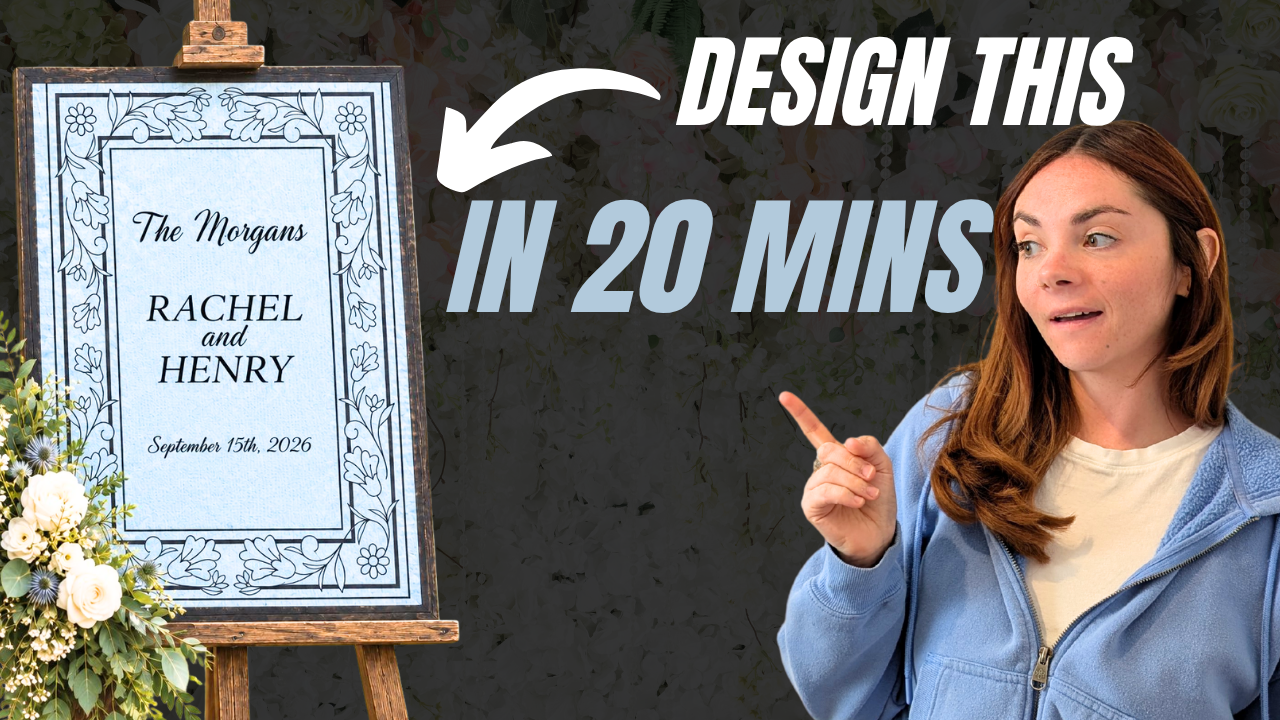 How to Make a Faux Stained Glass Wedding Sign With Canva and Gelato (7 Steps)